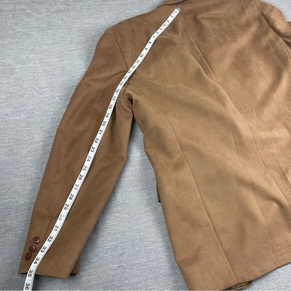 Tailor’s Bench Brown Sueded Vintage Blazer Suit Jacket Men’s Size 46L - Picture 11 of 11